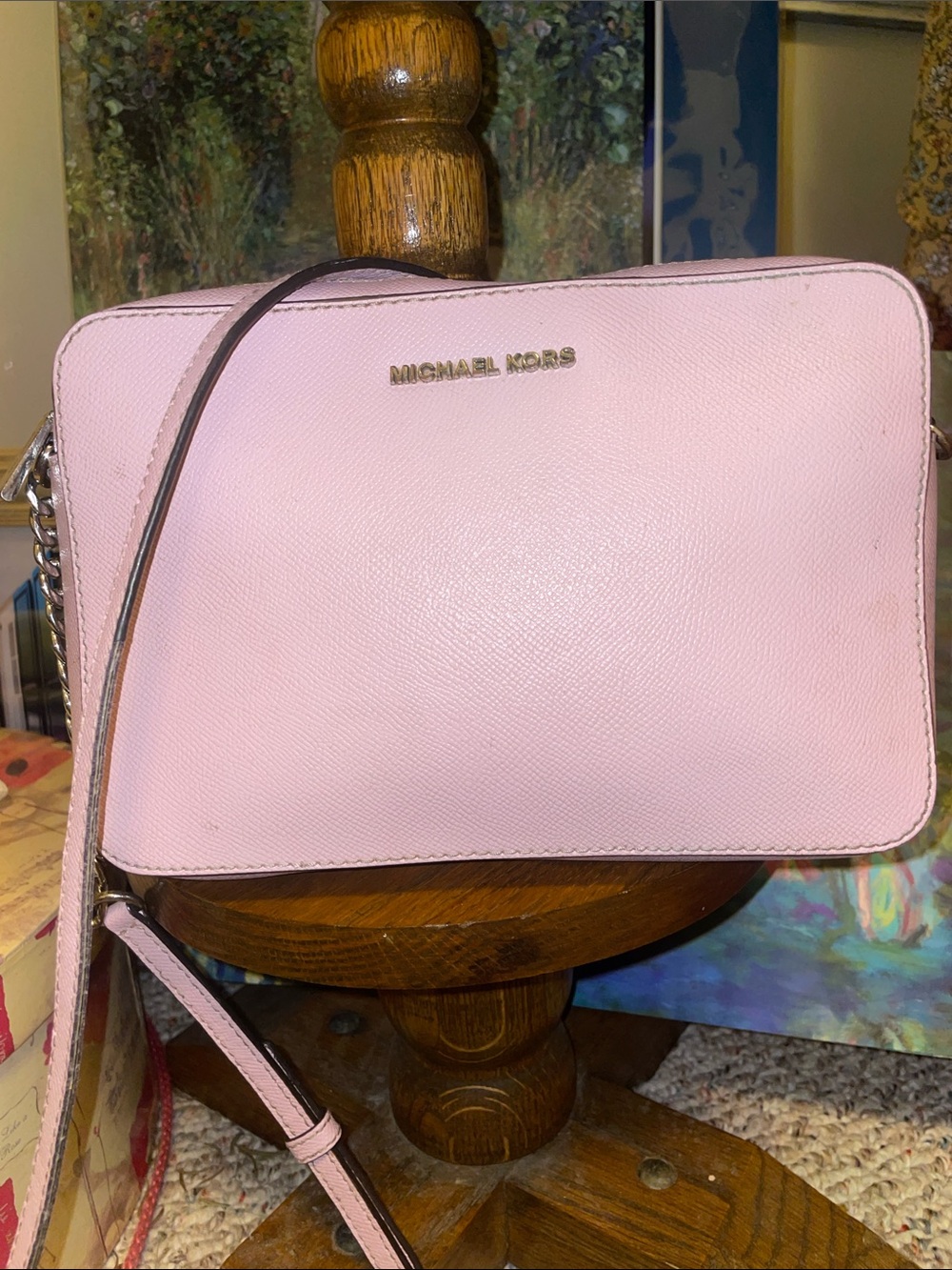 Michael Kors Light Pink Crossbody with Gold Hardware